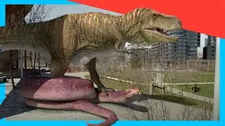 🐍 Giant Snake vs T. Rex! The Epic Battle! 🦖⚔️ | Dinosaurs for Kids | 