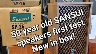 Testing a brand new 50 year old pair of SANSUI SP-25 Speakers (NIB) Before shipping to USA (Sold!)