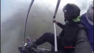 Trike Tandem flight over low clouds