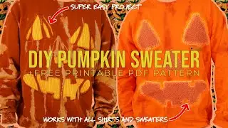 DIY Pumpkin Sweatshirt for Halloween 🎃 | Easy Step-by-Step Sewing Tutorial! +FREE PDF PATTERN