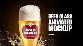 Beer Glass Animated Mockup Presentation