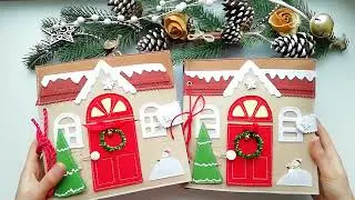 Новогодняя книга из фетра - домик для куколки