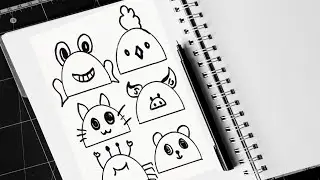 How to Draw Semi Circle Shape Cartoon characters Step by step | Art Video | Easy Drawing Ideas