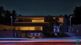 Sketchup Vray Next Exterior Night