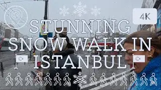 Snowy Istanbul Walk: Çemberlitaş to Beyazıt Square | 4K City Walk