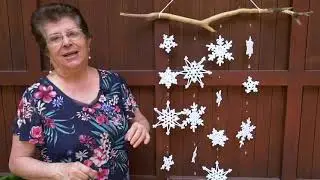 How to harden the crocheted SNOWFLAKES and assemble the Christmas mobile ❄️ Weaving Peru