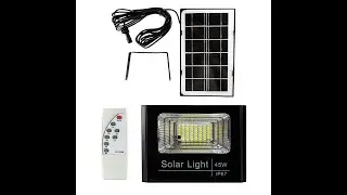 Reflector LED 45w con Panel Solar con control remoto y fotocélula