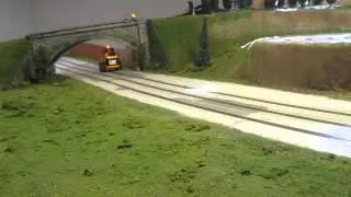 Skid steer with lights and rotary beacon
