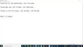 Simple puzzle for kids: What day is Today?