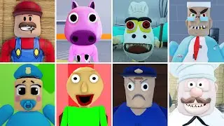 Chef Pigster - Mario Escaping From Mr Bob Museum, Mr Egg, Benny Restaurant, Baldi House Obby, Boss