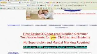English grammar test worksheets for your children or students