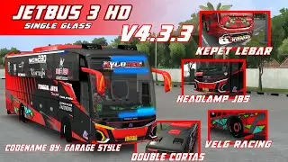 Share!!! Kodename Jetbus 5 Single Glass Full Acc Kepet Lebar By Garage Style || Bussid v4.3.3