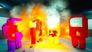 Destroying the Among us base with FIRE PLASMA - Teardown
