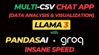 How I built the FASTEST Multiple CSV Chat App using LLAMA3+GROQ+PANDASAI| FREE #ai #llm