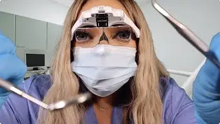 ASMR DENTIST CLEANING & CHECKUP (Scraping, Brushing, Glove Sounds) ~PERSONAL ATTENTION~