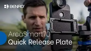 Benro ArcaSmart70 Quick Release Plate | Two-in-One Plate for Mounting Cameras and Smartphones