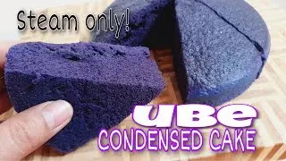 STEAM UBE CONDENSED MILK CAKE /bake by mama jhane