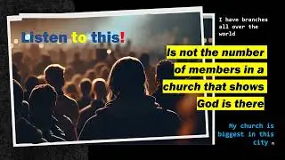 CHURCH CROWD IS NOT A PFOOF OF GOD PRESENCE NOR SUCESS IN MINISTRY