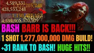 1 SHOT BASH BARB IS BACK For Season 5  | 1.2 BILLION DMG Hits Boss Destroyer!!