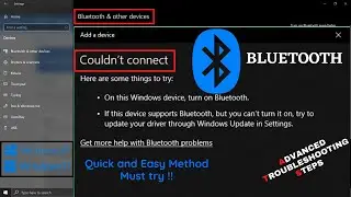 Bluetooth not working | Windows 10 Bluetooth could not connect | Solved