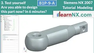 Siemens NX Tutorial | Test yourself! Revolve, Mirror feature, Combine sketches and edges