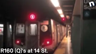 MTA Transit: 2 R160 (Q)’s at 14 St.-Union Sq.