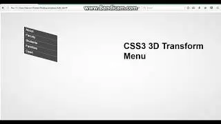 CSS3   3d  Transform  Menu