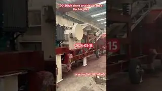 20-30t/h diesel engine powered mobile stone crushing station for making gravels, jaw crusher machine