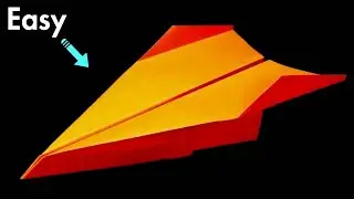 HOW to make a easy paper airplane that flies far - origami plane rocket [GUNAR]