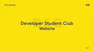 Developer Student Club Website