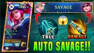 LAYLA TRUE DAMAGE BUILD 2024!! 😱(auto savage) - MLBB