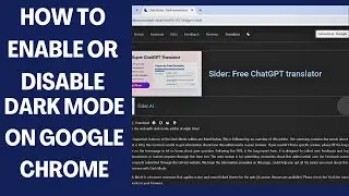 How to Enable or Disable Dark Mode in Google Chrome