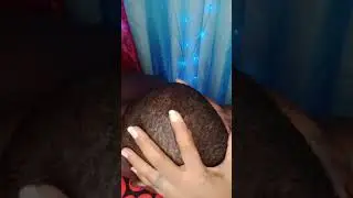 ASMR hair play & head massage on husy , chewing gum #asmr #scalp