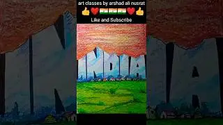Drawing and colouring of India letters #calligraphyart #shorts #viral