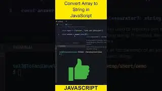 convert array to string in javascript 🔥 #shorts #javascript #programming