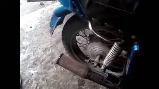Прямоток Иж 200сс (тест на холдный двигатель)