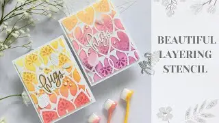 Handmade cards using a BEAUTIFUL LAYERING STENCIL