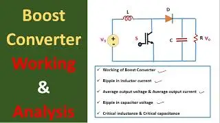 Boost  Converter : Working, Waveforms and Derivations