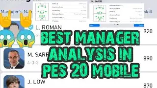 how to get best manager in pes 2020 android | best formation in pes 2020 mobile |  pes manager 2020