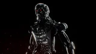 Terminator 4k black chrome edition C4D,Octane
