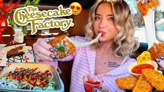 Eating CHEESECAKE FACTORY! NEW Menu Items, Holiday Cheesecake & MORE!