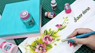 Toalha Floral e Caixa Customizada!