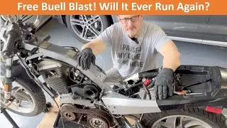 Free Buell Blast Motorcycle! Removed Exhaust - Oil & Filter - Removed Foot Peg Bar & More - Part 2