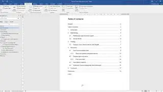 Using page breaks, creating Table of contents, List of figures, List of tables in a dissertation