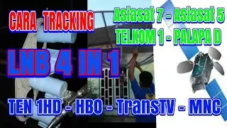 Cara Pasang LNB 4 in 1 Palapa Telkom Asiasat 7 asiasat 5 | Tracking Satelit | How to Install LNB 4