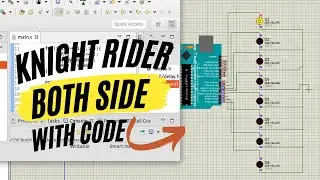 Project Knight Rider Arduino with Code LED Chaser (Both Side) | Avr Code | Proteus |2022