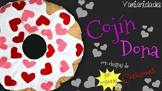 DONUT CUSHION with HEART SPARKLES 🍩 / SEAMLESS / EASY // Variations :D