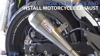 How To Install Motorcycle Exhaust - Remove Old Motorcycle Exhaust and Install New Motorcycle Exhaust
