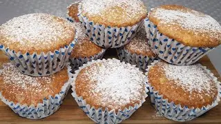 НЕЖНЫЕ  КЕКСЫ НА КЕФИРЕ. В бумажных формах.