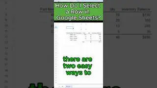 How Do I Select A Row In Google Sheets?